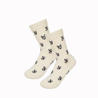 New fashion women men colorful dog cotton socks Spring couple lover Casual Pill Fox neutral red sock Hot - Rupert & Brandy . Co
