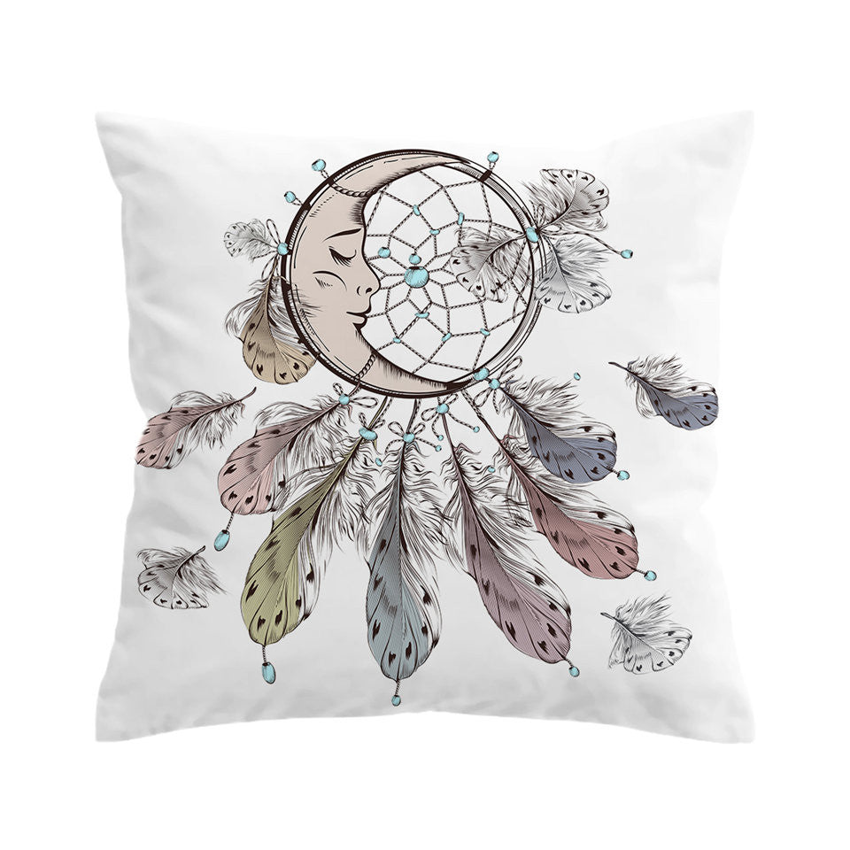 BeddingOutlet Moon Dreamcatcher Cushion Cover Pillowcase for Sofa Bed Throw Cover Feather Bohemian Decorative Pillow Cover - Rupert & Brandy . Co